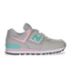 New Balance Skórzane szare buty treningowe 574 Core Hook & Loop