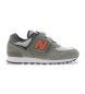 New Balance Sapatilhas de couro 574 Core Hook & Loop verde