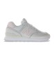 New Balance Leder Turnschuhe 574 weiß