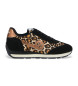 NO NAME Sneakers City Run Jogger nere, stampa animalier