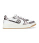 NO NAME Kelly leather trainers white, silver