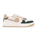 NO NAME Kelly leather trainers white, green 