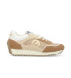 NO NAME Sneakers Punky jogger in pelle con materiali sostenibili e suola seghettata marrone