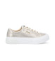 NO NAME Reset Sneaker con tomaia metallizzata e suola oro chiaro