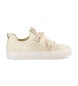 NO NAME Zapatillas de tejido con cierre de cordones beige