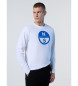 North Sails T-shirt med vitt maxitryck