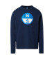 North Sails T-Shirt mit marineblauem Maxidruck