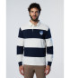 North Sails Polo da rugby bianca e blu scuro