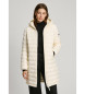 Pepe Jeans Manteau Ammy Long blanc cassé