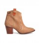 Pepe Jeans Braune Luna Sand Lederstiefeletten