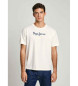 Pepe Jeans T-shirt logo coupe régulière blanc