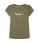 Pepe Jeans T-shirt Hana Glitter vert