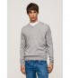Pepe Jeans Andre V Neck Sweater szary