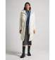 Pepe Jeans Off-white Mia Quilted Duster Jacket