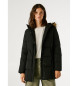 Pepe Jeans Casaco comprido preto acolchoado