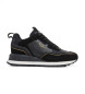 Pepe Jeans Scarpe da ginnastica in pelle nera Blur Supra