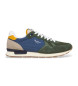 Pepe Jeans Sneaker Brit Camp in pelle blu e verde