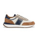Pepe Jeans Skórzane sneakersy Buster z serii Beige