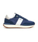 Pepe Jeans Navy Buster Tape Leather Sneakers