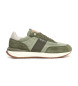 Pepe Jeans Buster Tape green leather shoes