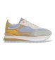 Pepe Jeans Blue Freya Wave leather sneakers