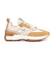 Pepe Jeans Sneakers in pelle beige con stampa Lucky