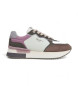 Pepe Jeans Rusper Mania Leren Sneakers wit, grijs