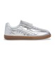 Pepe Jeans Silver Ball Metal Sneakers i läder