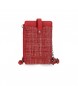 Pepe Jeans Oana torbica za mobilni telefon z nosilcem za kartice rdeča -9,5x16,5cm