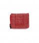 Pepe Jeans Oana portemonnee met geldbuidel rood -10x8x3cm