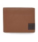 Pepe Jeans Leather Wallet Topper Brown