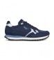 Pepe Jeans Sneaker in pelle con stampa Brit-On blu scuro