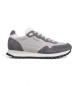 Pepe Jeans Brit-On Prints grey leather shoes