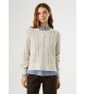 Pepe Jeans Candide Pulover iz belo-rumene barve