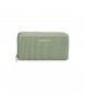 Pepe Jeans Zielony portfel z zamkiem błyskawicznym Aurora -19,5x10x2cm