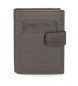 Pepe Jeans Checkbox Ledergeldbörse mit Klickverschluss Grau