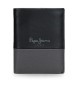 Pepe Jeans Leather wallet Dual vertical Black