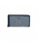 Pepe Jeans Maddie blue zippered wallet -19,5x10x2cm