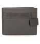 Pepe Jeans Checkbox Grå vertikal plånbok i läder med klickstängning
