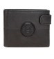 Pepe Jeans Cracker Črna navpična usnjena denarnica z zapiranjem na klik
