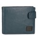 Pepe Jeans Marshal Leather Upright Wallet Navy Blue with click closure