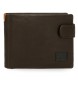 Pepe Jeans Marshal Brown leather vertical wallet with click closure