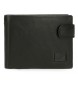 Pepe Jeans Marshal Black Leather Upright Wallet mit Klickverschluss