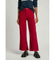 Pepe Jeans Corduroy fit flare broek Celia rood