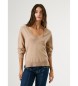 Pepe Jeans Beżowy sweter Coraline V