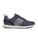 Pepe Jeans Dublin City navy leather trainers