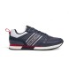 Pepe Jeans Granatowe skórzane buty sportowe Dublin Young