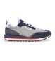 Pepe Jeans Foster Connect grijs leren schoenen