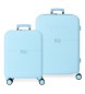 Pepe Jeans Set di valigie rigide Accent blu 55-70cm
