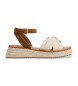 Pepe Jeans Sandalias de Piel Kate Bass marrón